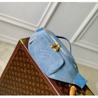 Top Quality Louis Vuitton Mens Rush Bumbag in Blue Damier Denim 3D Canvas N00205 2025