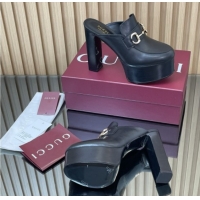 Pretty Style Gucci Platform Mule with Horsebit 835315 Black
