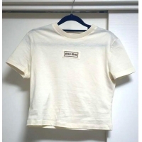 Buy Inexpensive Miu Miu Logo T-shirt 8412 White 2025