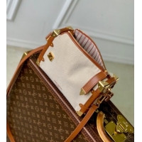 Best Price Louis Vuitton Side Trunk MM Bag in Cotton Canvas and Leather M14411 Beige/Brown 2025