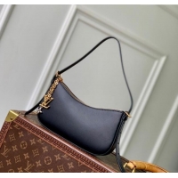 Best Price Louis Vuitton Pochette LV Bloom bag in Calfskin Leather M25525 Black 2025