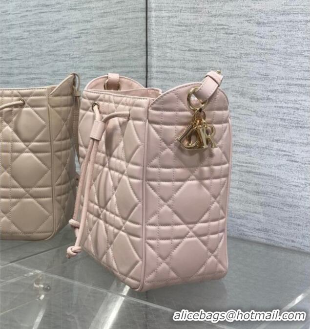 Inexpensive Dior Medium D-Motion Bag in Macrocannage Lambskin 0806 Powder Pink 2025