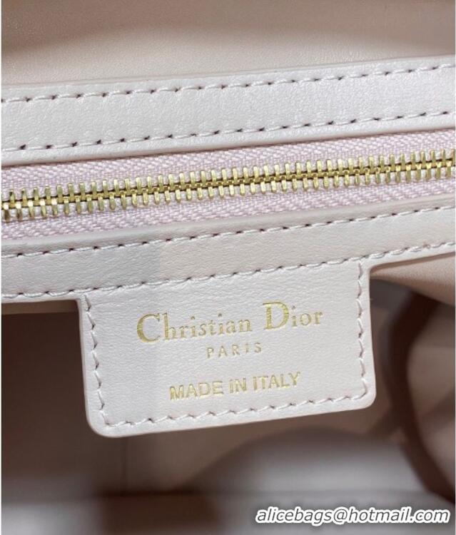 Inexpensive Dior Medium D-Motion Bag in Macrocannage Lambskin 0806 Powder Pink 2025