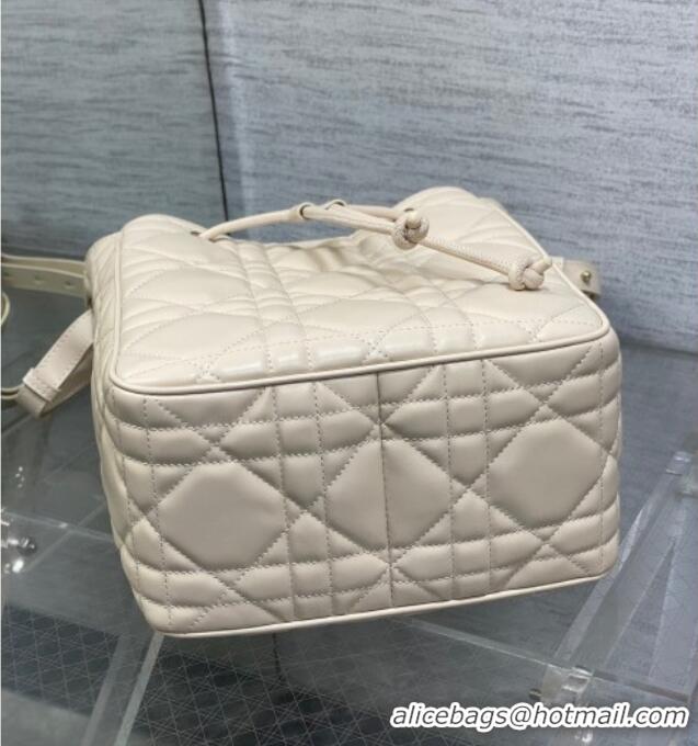 Buy Discount Dior Medium D-Motion Bag in Macrocannage Lambskin 0806 Ivory White 2025
