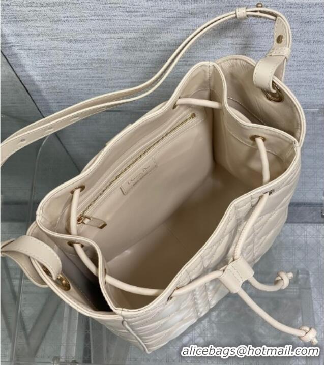 Buy Discount Dior Medium D-Motion Bag in Macrocannage Lambskin 0806 Ivory White 2025