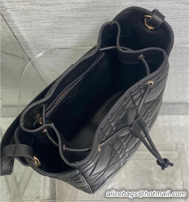 Buy Fashionable Dior Medium D-Motion Bag in Macrocannage Lambskin 0806 Black 2025