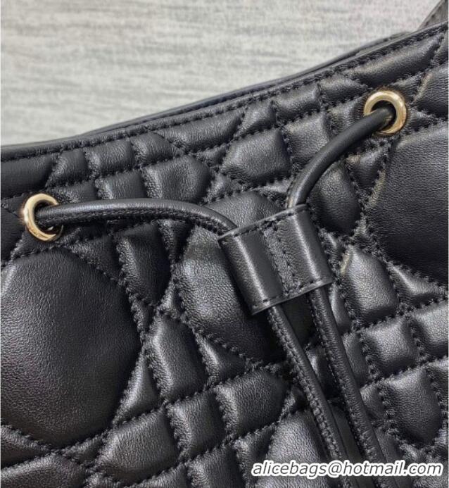 Buy Fashionable Dior Medium D-Motion Bag in Macrocannage Lambskin 0806 Black 2025