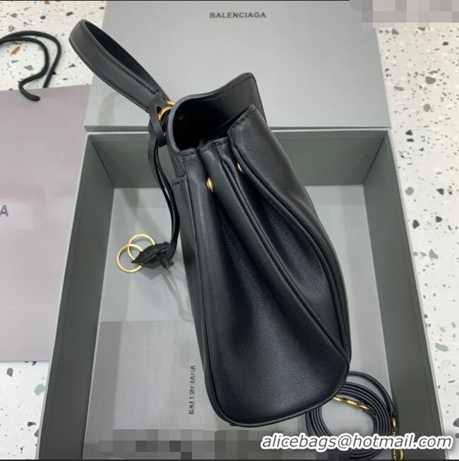 Good Product Balenciaga Rodeo Small Handbag In Smooth Calfskin And Aged-gold Hardware 78972 Black 2024
