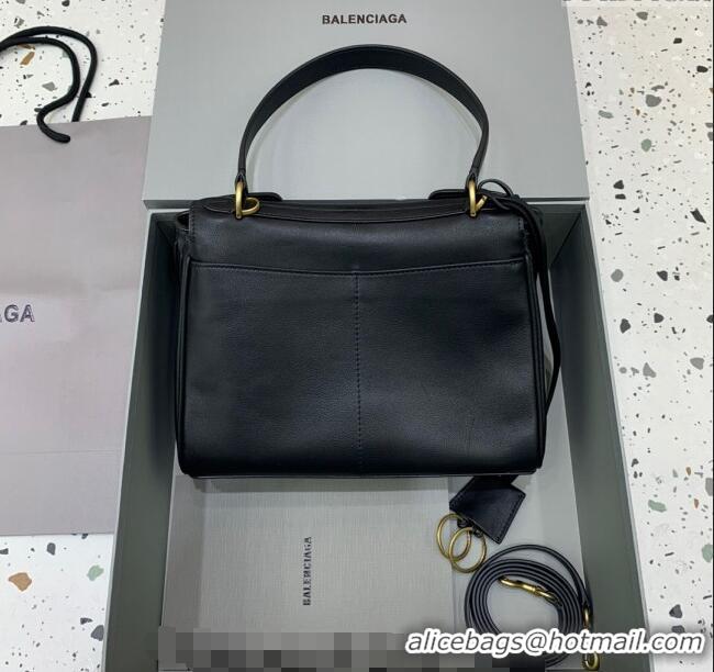 Good Product Balenciaga Rodeo Small Handbag In Smooth Calfskin And Aged-gold Hardware 78972 Black 2024