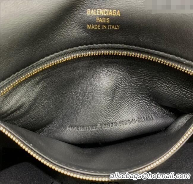 Good Product Balenciaga Rodeo Small Handbag In Smooth Calfskin And Aged-gold Hardware 78972 Black 2024