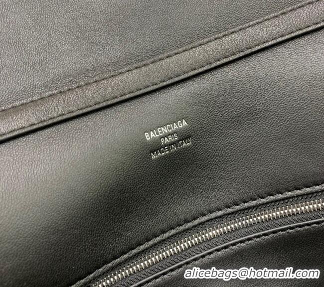 Best Price Balenciaga Rodeo Medium Handbag In Smooth Calfskin With Aged-silver Hardware 78972 Black 2024