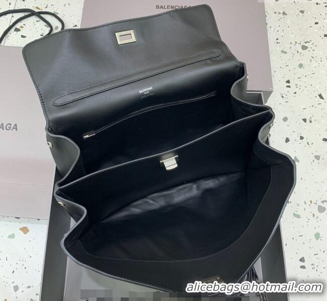 Best Price Balenciaga Rodeo Medium Handbag In Smooth Calfskin With Aged-silver Hardware 78972 Black 2024