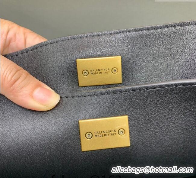 Super Quality Balenciaga Rodeo Mini Handbag In Smooth Calfskin With Aged-gold Hardware 78972 Black 2024
