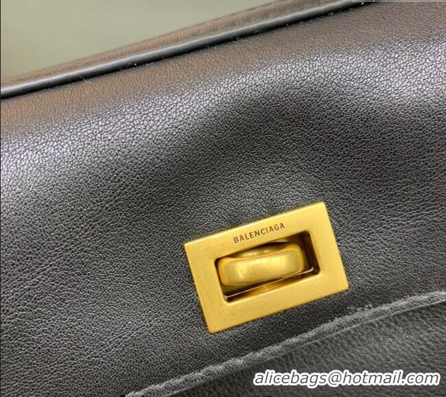 Super Quality Balenciaga Rodeo Mini Handbag In Smooth Calfskin With Aged-gold Hardware 78972 Black 2024