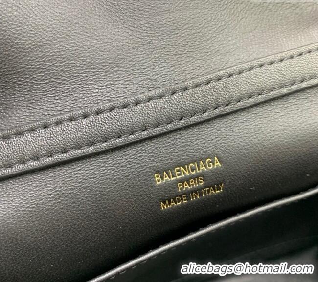 Super Quality Balenciaga Rodeo Mini Handbag In Smooth Calfskin With Aged-gold Hardware 78972 Black 2024