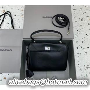 Grade Design Balenciaga Rodeo Mini Handbag In Smooth Calfskin With Aged-silver Hardware 78972 Black 2024