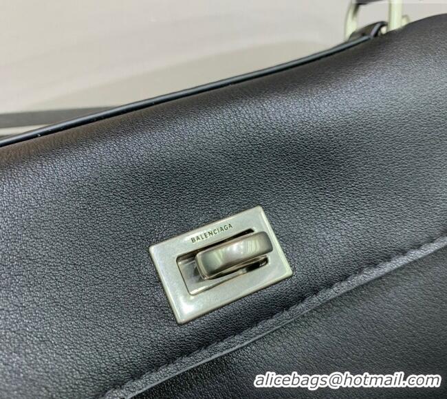 Grade Design Balenciaga Rodeo Mini Handbag In Smooth Calfskin With Aged-silver Hardware 78972 Black 2024