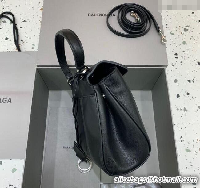 Grade Design Balenciaga Rodeo Mini Handbag In Smooth Calfskin With Aged-silver Hardware 78972 Black 2024