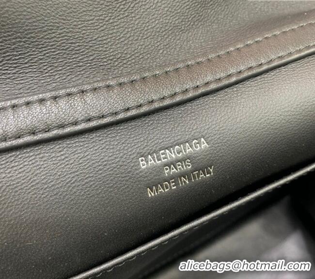 Grade Design Balenciaga Rodeo Mini Handbag In Smooth Calfskin With Aged-silver Hardware 78972 Black 2024