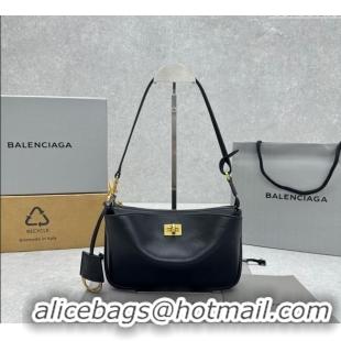 Shop Discount Balenciaga Rodeo Smooth Leather Shoulder bag 92874 Black 2024