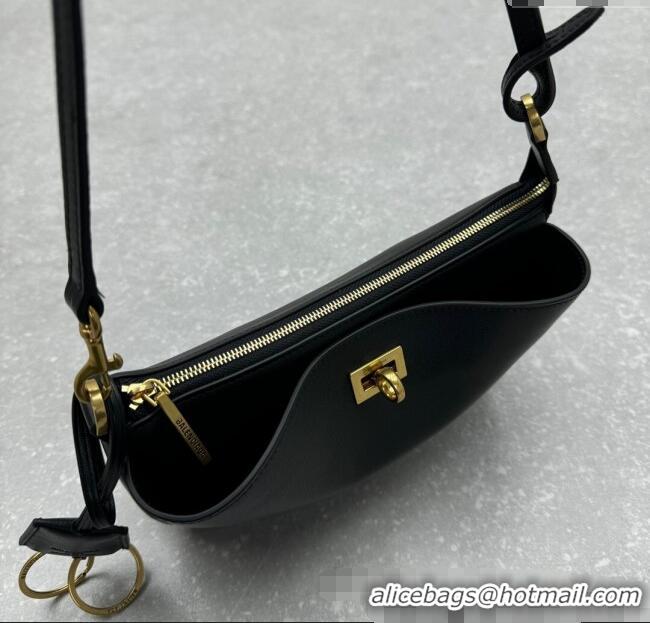 Shop Discount Balenciaga Rodeo Smooth Leather Shoulder bag 92874 Black 2024