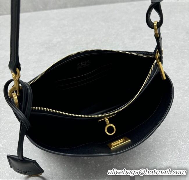 Shop Discount Balenciaga Rodeo Smooth Leather Shoulder bag 92874 Black 2024