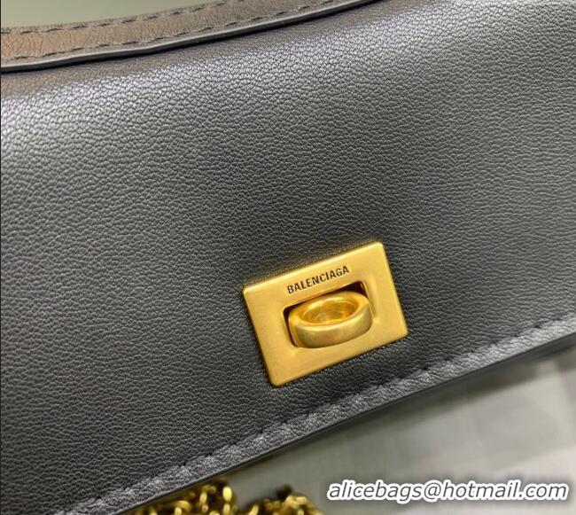 Luxury Cheap Balenciaga Rodeo Nano Bag With Chain In Smooth Calfskin With Aged-gold Hardware 48082 black 2025