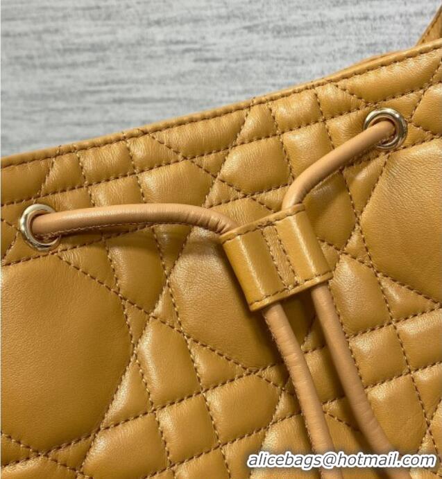 Top Grade Dior Medium D-Motion Bag in Macrocannage Lambskin Gold-Tone 0806 2025