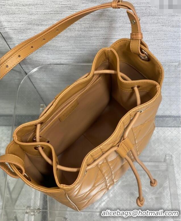 Top Grade Dior Medium D-Motion Bag in Macrocannage Lambskin Gold-Tone 0806 2025