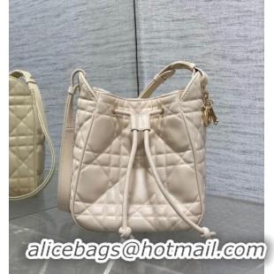 Unique Grade Dior Small D-Motion Bag in Macrocannage Lambskin 2851 Ivory White 2025