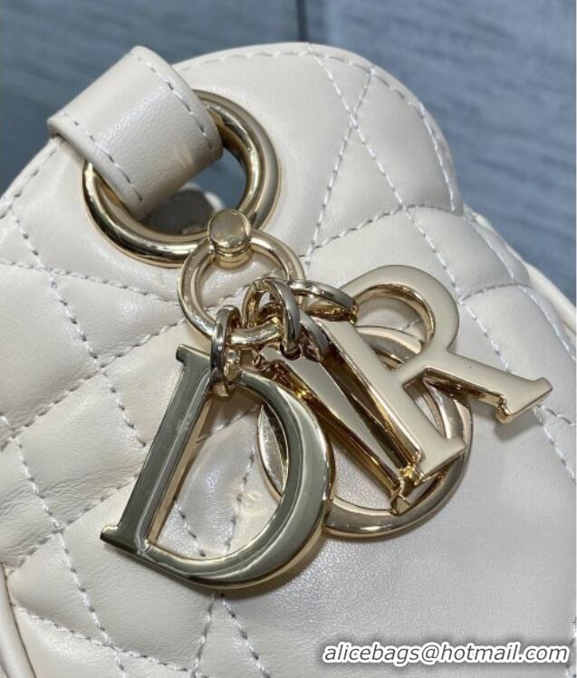 Unique Grade Dior Small D-Motion Bag in Macrocannage Lambskin 2851 Ivory White 2025