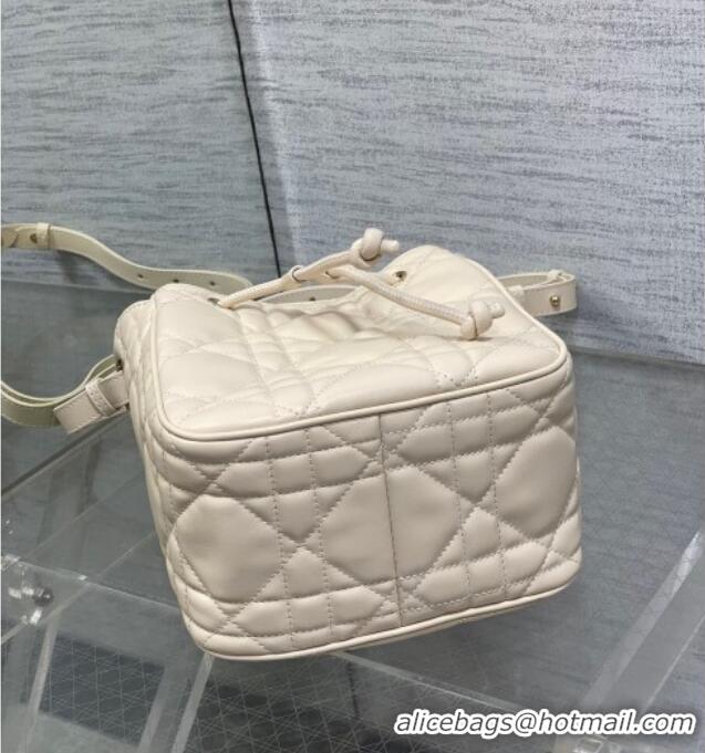 Unique Grade Dior Small D-Motion Bag in Macrocannage Lambskin 2851 Ivory White 2025