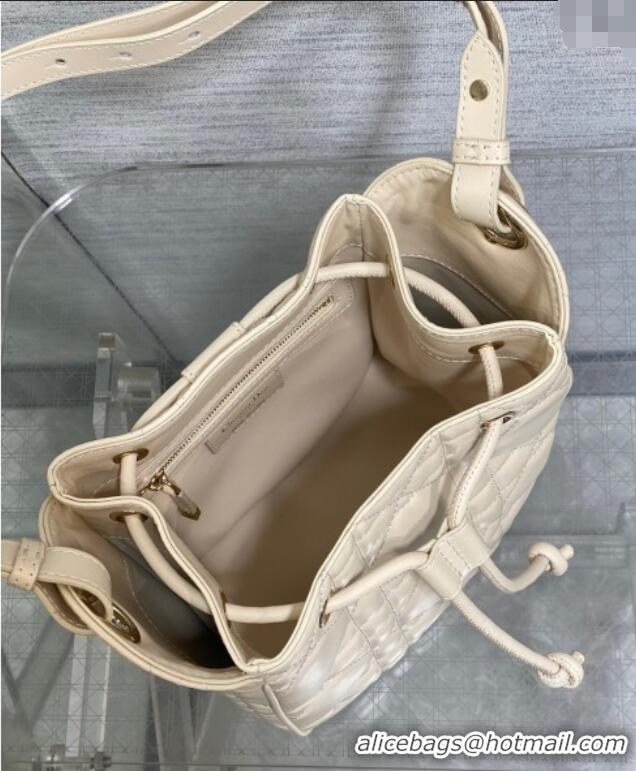 Unique Grade Dior Small D-Motion Bag in Macrocannage Lambskin 2851 Ivory White 2025