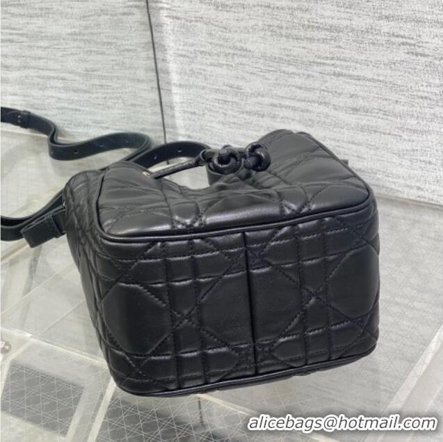 Famous Brand Dior Small D-Motion Bag in Macrocannage Lambskin 2851 Black 2025