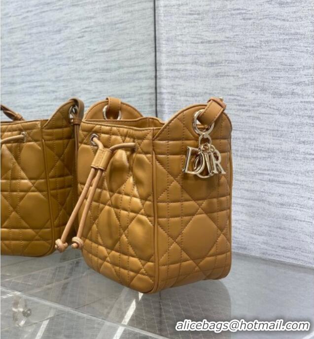 New Design Dior Small D-Motion Bag in Macrocannage Lambskin Gold-Tone 2851 2025