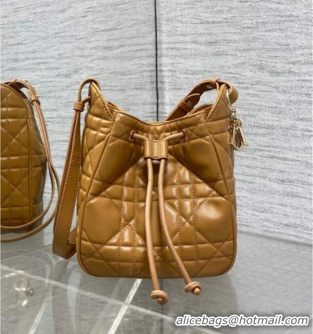 New Design Dior Small D-Motion Bag in Macrocannage Lambskin Gold-Tone 2851 2025