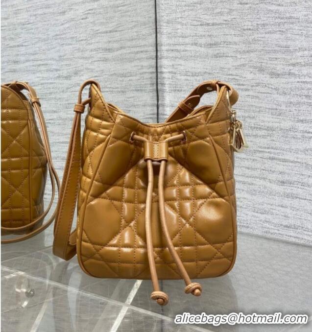 New Design Dior Small D-Motion Bag in Macrocannage Lambskin Gold-Tone 2851 2025