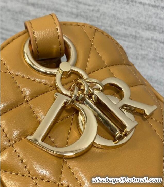New Design Dior Small D-Motion Bag in Macrocannage Lambskin Gold-Tone 2851 2025