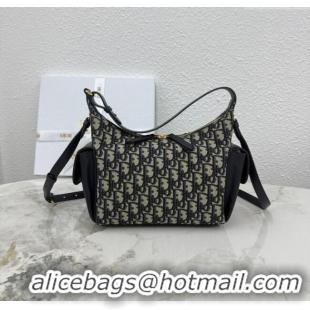 Promotional Dior Medium D-Dream Bag in Oblique Jacquard and Smooth Calfskin M6323 Blue 2025