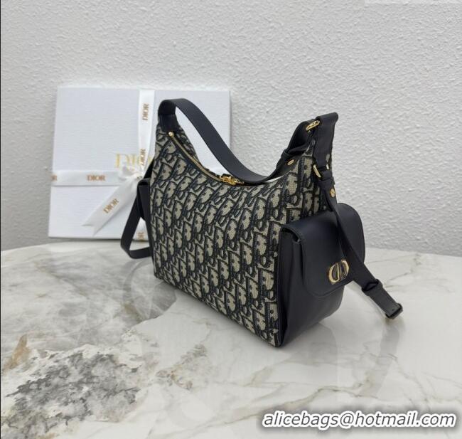 Promotional Dior Medium D-Dream Bag in Oblique Jacquard and Smooth Calfskin M6323 Blue 2025