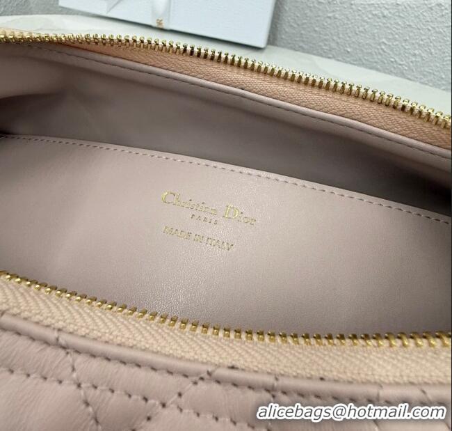 Shop Fashion Dior Medium D-Dream Bag in Macrocannage Lambskin M6323 Powder Pink 2025
