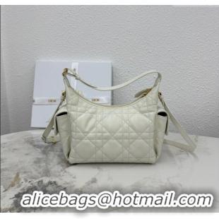 Good Taste Dior Medium D-Dream Bag in Macrocannage Lambskin M6323 White 2025