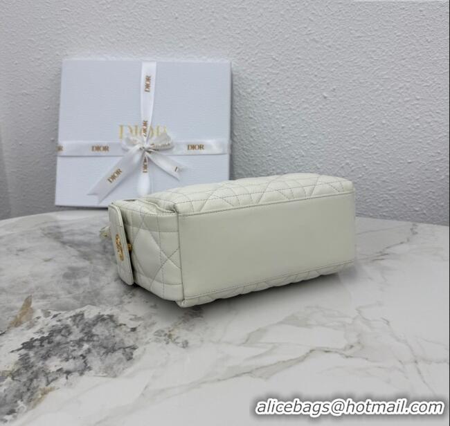 Good Taste Dior Medium D-Dream Bag in Macrocannage Lambskin M6323 White 2025