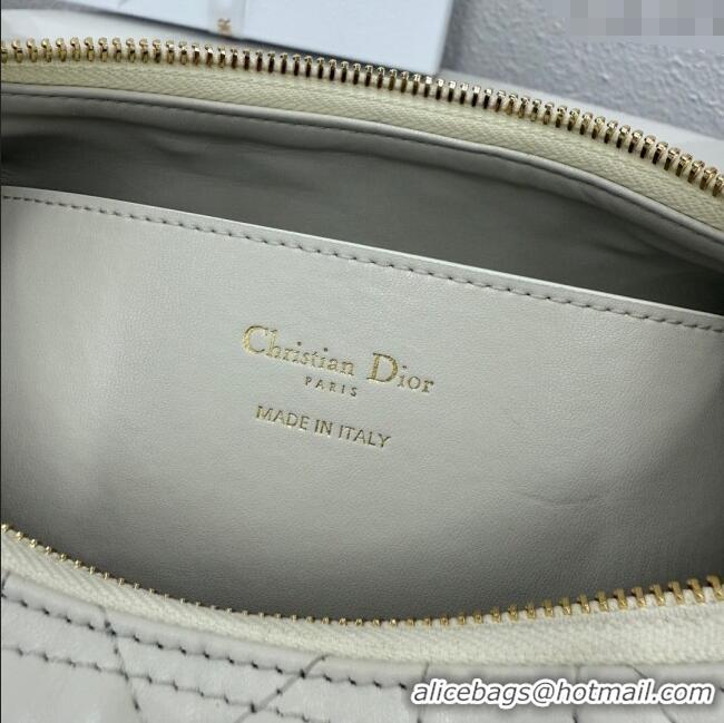 Good Taste Dior Medium D-Dream Bag in Macrocannage Lambskin M6323 White 2025