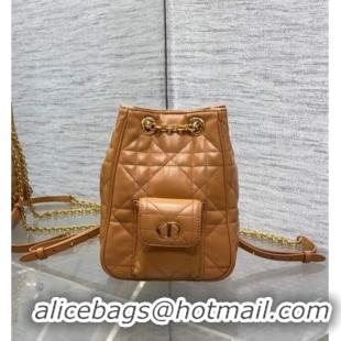 Best Quality Dior Mini Caro Multicarry Backpack Bag in Macrocannage Lambskin Gold-Tone M3375 2025