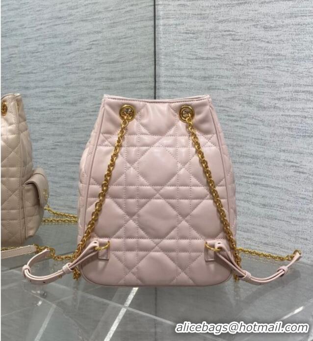 Promotional Dior Medium Caro Multicarry Backpack Bag in Macrocannage Lambskin M3375 Powder Pink 2025