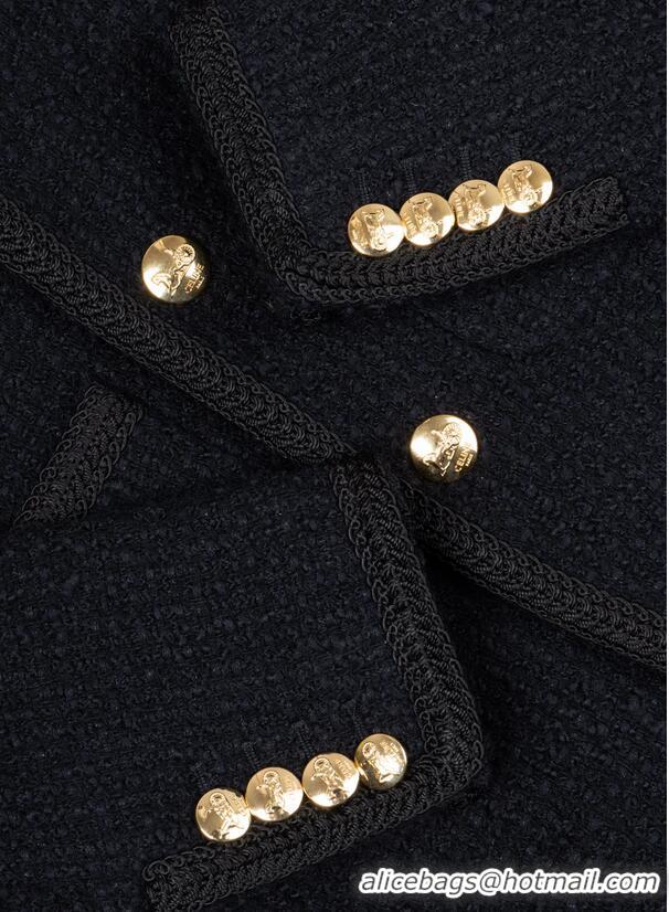 Traditional Specials Celine Chasseur Jacket In Boucle Tweed C8655 Black