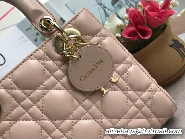 Best Product Dior Small Lady Dior My ABCDior Bag in Cannage Lambskin M0532 Nude Pink 2025
