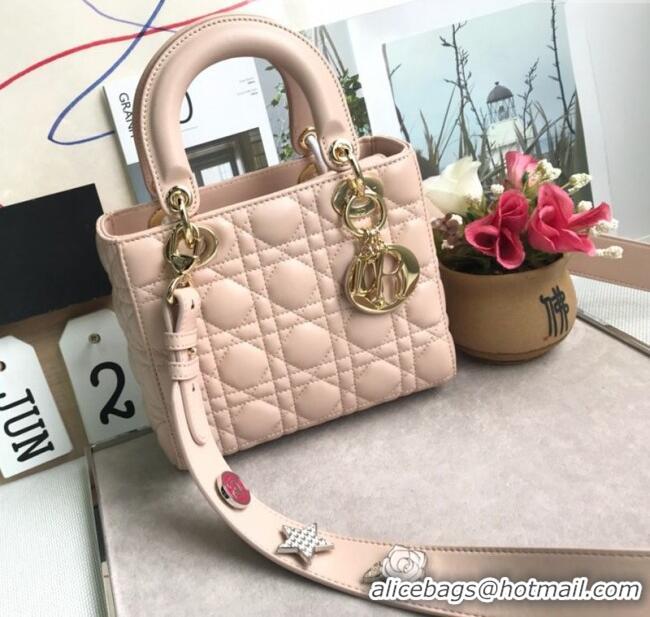Best Product Dior Small Lady Dior My ABCDior Bag in Cannage Lambskin M0532 Nude Pink 2025