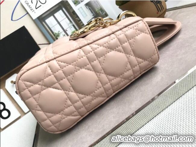 Best Product Dior Small Lady Dior My ABCDior Bag in Cannage Lambskin M0532 Nude Pink 2025